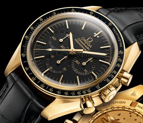 speedmaster gold chronograph watch